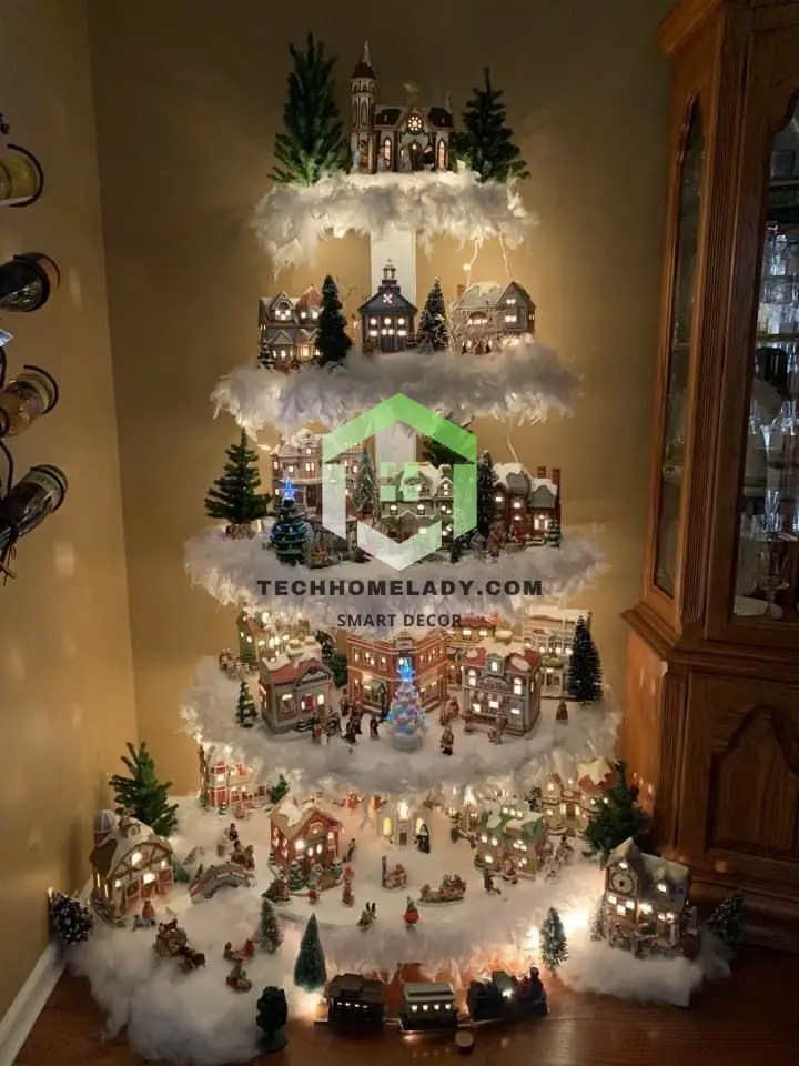 Pin by Patricia Howard-Barnett on Christmas | Creative christmas trees,  Christmas themes decorations, Christmas tree village display